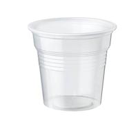 Generico Bicchieri plastica CAFFE' da 80 ml bianchi o trasparenti - bicchierini da caffè 80cc varie pezzature (1000 pezzi trasparente)