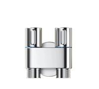 Generico Bidet in Rame, spruzzatore for Bidet Portatile for WC, Mini spruzzatore for Rubinetto WC, Set Bidet Portatile, valvola angolare a Doppia Uscita(Silver-Dual Control)