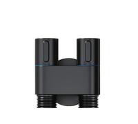 Generico Bidet in Rame, spruzzatore for Bidet Portatile for WC, Mini spruzzatore for Rubinetto WC, Set Bidet Portatile, valvola angolare a Doppia Uscita(Black-Dual Control)