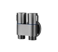 Generico Bidet in Rame, spruzzatore for Bidet Portatile for WC, Mini spruzzatore for Rubinetto WC, Set Bidet Portatile, valvola angolare a Doppia Uscita(Gun Gray-Dual Contro)