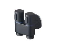 Generico Bidet in Rame, spruzzatore for Bidet Portatile for WC, Mini spruzzatore for Rubinetto WC, Set Bidet Portatile, valvola angolare a Doppia Uscita(Black-Dual Control)