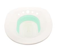Generico Bidet Lavabo Pieghevole in Plastica Bianco e Verde, Bidet da Bagno per Anziani e Donne in Gravidanza, Facile da Riporre e Adatto a Sedili Wc Standard