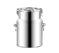 Generico Bidone del Latte in Acciaio Inox, Secchio del Latte, barile dell'olio con Coperchio, Serbatoio di Trasporto, barile sigillato, Contenitore per Vino, per Latte, Olio, Vino, 5L 17X24
