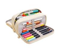 Generico Big Pencil Case, Wide Opening College Pencil Case, Corduroy Large Capacity Storage, for Marker Makeup Students Teachers Home Office College High School Supplies