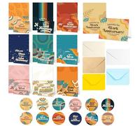 Generico Biglietti Di Apprezzamento, 10 Pezzi Carte di Gratitudine per Dipendenti, Stazioneria Ispirazionale Con Buste Note, per Team Ufficio Casa Insegnanti Studenti