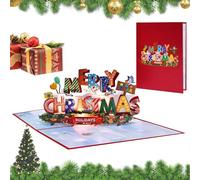 Generico Biglietti di Natale | Biglietti 3D Divertenti con Musica e Luci | Decorazioni da Tavolo per Compleanni Lauree Scuola e Famiglia | Auguri per Casa Ufficio e Incontri Speciali