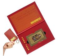 Generico Biglietto degli Auguri per il Capodanno Cinese,Cimelio Portatile In Rame - Carta di Benedizione Spirituale | Per, Successo, Esposizione In Casa, Celebrazione E Borsa Da Viaggio