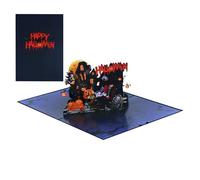 Generico Biglietto Di Auguri Di Buon Halloween - Biglietto Streghe 3D,Scultura Di Carta Decorazione Collezionabile Horror Per Librerie Camini Tavoli