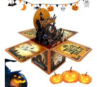 Generico Biglietto Di Halloween Divertente - Biglietti d'Auguri Divertenti 3D | Cartoline Artigianali 3D Decorazione Per Festeggiare Tutti