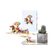 Generico Biglietto Per Cani | Biglietti Di Compleanno Realizzati In Carta - Decorazione 3D Creativa Per Feste Di Adulti Ragazzi Bambini Uomini Donne E Mamma
