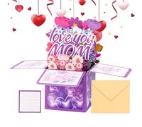 Generico Biglietto per la Festa della Mamma | Design Floreale 3D Romantico con Messaggio Speciale - Cartolina di Auguri Floreale,Per sorella, moglie, figlia, ragazza, amica, nonna