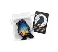 Generico Biglietto per l'abbraccio del fantasma - Gettone di incoraggiamento tascabile, simpatico design del corvo dl fantasma con messaggio edificante, mini ricordo ispiratore | Buono regalo Hug,