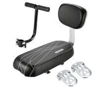 Generico Bike Child Seat, Rear Kid BicycleChair, Back Carrier Cushion with Armrest & Footrest, Steel Frame Support, PU Padding for Toddler Comfort, Rear Mount Use on Cycling Trips, Black