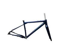 Generico Bike Frame Thru Axle S/M/L Bicycle Frameset with Aluminum Alloy Front Fork Road Maximum Tire Volume 700x40C(Blue,458mm(160-173cm))