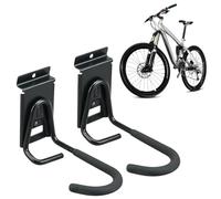 Generico Bike Holder, Wall Mount Rack, Space Saving Storage Organizer Stand with 12 Inches Length, Compact Garage Storage Hook for Apartment, Kitchen, Living Room, Home, Dorms, Bathroom - Black
