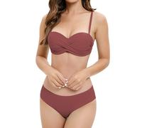 Generico Bikini a Vita Alta da Donna, Sexy, Push-up, Due Pezzi, Costume da Bagno, Due Pezzi, Bikini con Stampa a Vita Alta e Arricciato retrò (RD3, M)