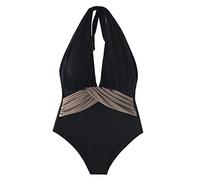 Generico Bikini Che Non Lascia Il Segno Abbronzatura Costumi da Bagno da Donna 1 Pezzo Bikini con Anello all'Americana Reggiseno Mare Donna Costumi Estivi Costumi Piscina Donna Costume (Black, XL)