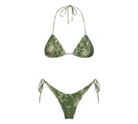 Generico Bikini Donna Mare,Bikini Perizoma Scollo a V Push Up Taglio Alto Costume Donna Due Pezzi,Brasiliano Sexy Vita BassaTanga Donna