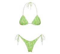 Generico Bikini Donna Mare,Bikini Perizoma Scollo a V Push Up Taglio Alto Costume Donna Due Pezzi,Brasiliano Sexy Vita BassaTanga Donna