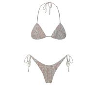 Generico Bikini Donna Mare,Bikini Perizoma Scollo a V Push Up Taglio Alto Costume Donna Due Pezzi,Brasiliano Sexy Vita BassaTanga Donna