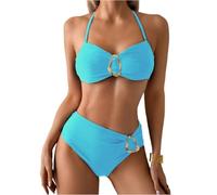 Generico Bikini Donna Mare Due Pezzi Tinte Unite Costume da Bagno Donna Bikini Elegante Semplice Swimwear Casual Affascinante Sorgenti Termali Mare