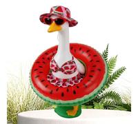 Generico Bikini Per Oca Del Portico - 5 Pezzi Set Costume Hawaiano Anguria Con Cappello E Occhiali Da Sole - Oca Portico - Per Feste Giardino Cortile Casa Esterno Interno Spiaggia Piscina Casa Lago