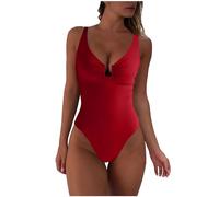 Generico Bikini Push Up Imbottito A Pois Copricostume Lungo Donna Mare Nero Costume da Bagno Slip Brasiliana Bikini Vita Alta
