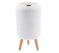 Genérico Bin Da Bagno Intelligente Con Tocco Con Coperchio: Lattina Automatica Della Camera Da Letto Impermeabile, Mini Spazzatura Con Gambe, Contenitori Di Toilette A Prova Di Cani Per L'Ufficio