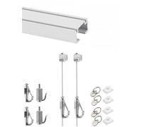 Generico Binari for Appendere Quadri a Parete for gallerie d'Arte, Programma for Appendere Quadri con Ganci, Comodi e sicuri(1Hook,Milk-300cm/118.1 in)