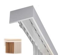 Generico Binari per Tende Resistenti a Doppia Fila, Montaggio a soffitto, Sistema Silenzioso, cassonetto per Tende oscuranti con Doppio Binario, Montaggio a soffitto/Parete, Copertura per Asta, telai