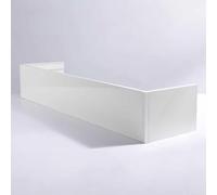 Generico Binari per Tende Resistenti a Doppia Fila, Montaggio a soffitto, Sistema Silenzioso, cassonetto per mantovana in Alluminio - Pannello Decorativo per mantovana da Parete/soffitto, 360 cm (11,