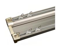 Generico Binari per Tende Resistenti, Binario per Tende da soffitto a Doppia Fila, Sistema Silenzioso, Set di binari per Tende in Alluminio congiunti con puleggia e Viti, Binario per Tende Senza Fora