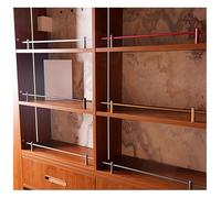 Generico Binario for scaffali in metallo con 2 montanti e viti, 16-38 pollici Elegante set di guardrail for scaffali, barra ribaltabile for scaffali mobili(Gold,26inches)