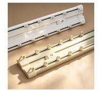 Generico Binario For Tende For Finestre Con Montaggio Laterale E A Soffitto, Doppio Binario For Tende A Scorrimento Silenzioso For Tende Trasparenti E Oscuranti, Bianco(Champagne,280cm(9.2ft))
