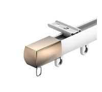 Generico Binario per Tenda Scorrevole, Binario Tenda in Alluminio Montato A Soffitto/Parete per Doccia, Appartamento, Soppalco, Balcone, Hotel, Ristoranti, Guardaroba(White Ceiling,250cm/8.2ft)