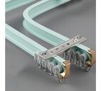 Generico Binario per Tende a Doppio Binario Flessibile in Alluminio, Resistente e Durevole, per finestre dritte/a bovindo - Asta per Tenda da Doccia Pieghevole, Facile Installazione, Elegante finitur