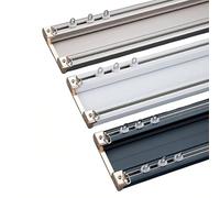 Generico Binario per Tende a soffitto - Binario Scorrevole per Tende Resistente, Set di binari Doppi in Alluminio per Tende, Ideale per Camera da Letto, Soggiorno e Ospedale (Bianco, 480 cm).