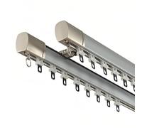 Generico Binario per Tende a soffitto - Doppi binari per Tende Resistenti con Guide silenziose, Sistema a Doppio Binario per divisorio per Ambienti (Seaside, 470 cm)