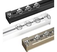 Generico Binario per Tende da soffitto e Parete ad Alta Resistenza, divisorio Scorrevole per Ambienti, Lega di Alluminio Resistente, Facile da installare, Design Monocromatico, Ideale per Il soggiorn