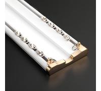 Generico Binario per Tende Doppio Congiunto Soffitto Scorritenda in Alluminio Silenzioso con Curve A 90° Aste per Tende De 70 A 600 Cm per Divisori E Tende per Privacy(Champagne,240cm(2 * 120cm))