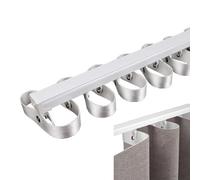 Generico Binario per Tende in Alluminio da 19,7 Piedi Migliorato - Montaggio a soffitto/Parete per divisori ondulati, Design a Forma di S, Facile Installazione per finestre e divisori (4,2 m/13,8 Pie