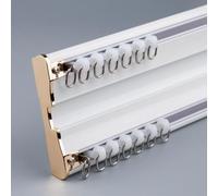 Generico Binario per Tende Regolabile in Alluminio Resistente - Doppio Binario da soffitto da 1-5 m per Soggiorno, Bagno e Camera da Letto - Ideale per Dividere Gli Ambienti e ottimizzare Lo Spazio.