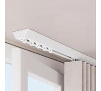 Generico Binario Scorrevole in Alluminio per Tende, Montaggio A Soffitto, Extra Lungo E Diritto, Ideale per Uso Domestico E Commerciale, Divisori E Privacy(Size:2M,Color:Bianco)