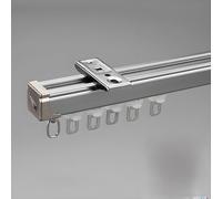 Generico Binario Tenda da 70-600 Cm, Binario per Tende a Soffitto in Alluminio per Impieghi Gravosi, Scorritenda da Parete con Rulli Silenziosi, per Balcone/Soggiorno(Gray Celling,330cm(3 * 110cm))