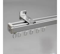 Generico Binario Tenda da 70-600 Cm, Binario per Tende a Soffitto in Alluminio per Impieghi Gravosi, Scorritenda da Parete con Rulli Silenziosi, per Balcone/Soggiorno(Gray Wall,75cm/2.4ft)
