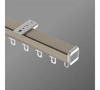 Generico Binario Tenda in Alluminio da 2,60mm, Asta per Tende Montata A Soffitto/Parete, Scorritenda per Finestre, Armadi, Bagni, Docce, Divisorio per La Privacy(Champagne-A,600cm(4 * 150cm))