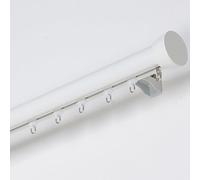 Generico Binario Tenda Parete, Asta per Tende Doppio da 1-9 M con Terminali A Cappuccio, Set di Bastone Tenda per Hotel, Ospedali, Luoghi Commerciali(White-A,400cm(4 * 100cm))