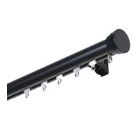 Generico Binario Tenda Parete, Asta per Tende Doppio da 1-9 M con Terminali A Cappuccio, Set di Bastone Tenda per Hotel, Ospedali, Luoghi Commerciali(Black-A,800cm(8 * 100cm))