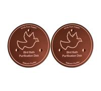 Generico Bird Bath Copper Disk 2 Pieces | Copper Plate for Bird Bath | Purifier Disc with Triple-Point Support for all-Season Garden Backyard Fountain Hummingbird