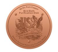 Generico Bird Bath Copper Disk | 3.94 inch Diameter Weather-Resistant Panel | Self-Cleaning Design Keeps Water Fresh Year-Round Outdoor Bird Bath Copper Disk | for Homeowners Gardeners Professionals